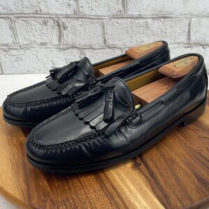 Cole Haan C02691 Mens 10.5 D Black Leather Moc Kiltie Tassel SlipOn Dress Loafer